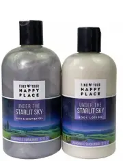Set of 2! Find Your Happy Place Under The Starlit Sky Shower Gel & Body Lotion
