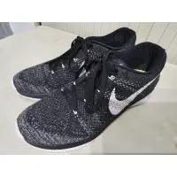 在飛比找蝦皮購物優惠-Nike Flyknit Lunar3 黑白灰 編織 透氣 