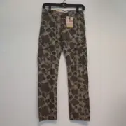 Size 16 28x28 Levi's 511 Slim Cargo Pants Floral Olive Camo Skinny NEW tags NWT