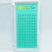 BIG EYE'S SECRET Eyelash Extensions 0.10 mm D Curl Russian Volume 5D Long Stem Fans Cluster Lashes Pre-fanned Volume Eyelash Pro Granting Knot Free Silk Lashes/8mm/9mm/10mm/11mm/12mm/13mm/14mm/15mm (5D -0.10-D -14mm)