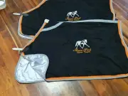 FULLY SATIN LINED SHOW RUG SETS hood rug & tail bag. horse Boots browband
