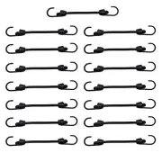 Mini Bungee Cord with Hooks 2 Inch, Plastic Coated, Without Sharp Hook End, 1...