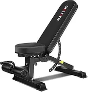 BLACK LORD Foldable Weight Bench for Incline Decline Flat Dumbbell Press, Adjustable FID Bench with 14 Positions for Full Body Exercise, Utility Fitness Equipment for Commercial & Home Gym, Max 450kg
