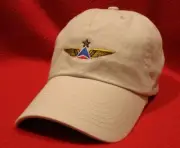Retro Replica Delta First Officer Pilot (retired) Wings ball cap - Stone hat
