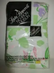 Lady Pepperell 2 Standard Size Pillowcases Tudor Garden Floral Flowers