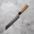 Noseto Nato Bread knife 210mm 67 Layers Damascus with Olive wood + Buffalo Horn