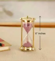6'' Nautical Brass Hourglass Sand Timer Desk Decor Anchor Send Clock Hourglass