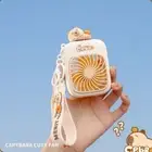 ABS Capybara Keychain Fan Mini Handheld Fan Portable Small Fan Travel