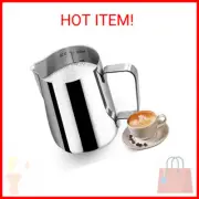 Milk Frothing Pitcher, Stainless Steel Art Creamer Cup Milk Frother Steamer Cup