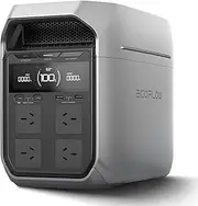 EF ECOFLOW DELTA 3 Plus Portable Power Station, Solar Generator (Solar Panel Optional) with 1000W Solar Input, Electric Generator with UPS, 1024Wh LFP Battery for Home Backup, Camping&RV