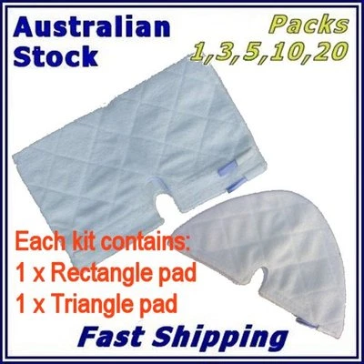 After market - Shark Steam Pocket Mop Pads (Rectangle + Triangle) KIT Microfiber
