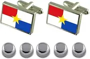 [Select Gifts] Shirt Dress Studs Monteria City Colombia Flag Cufflinks
