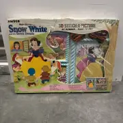 1967 Walt Disney Snow White & The Seven Dwarfs Amsco Toys 3D Stitch-A-Picture