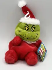 Dr. Seuss - Santa Grinch Stole Christmas Grinch Santa Plush NWT Aurora World 397