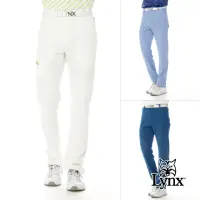在飛比找momo購物網優惠-【Lynx Golf】男款彈性舒適素面款大腿繡花側袋拉鍊設計