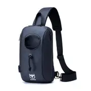 Large Capacity Waterproof Chest Bag With Usb Charging Crossbody Design