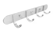 Coat Hook Rack Brushed Nickel 10.6-Inch Coat&Towel Hook Rail Wall Mounted wit...