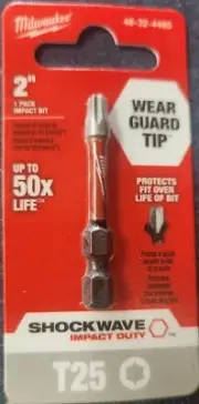 Milwaukee SHOCKWAVE Impact Duty T25 Torx 2" Power Bit