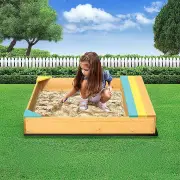 Wooden Kids Backyard Sandbox Children Outdoor Play Toy Sandpit