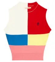 [The Animals Observatory] The Animals Observatory Parrot cotton sweater vest Y 4 multicoloured