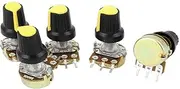 NEW LON0167 5pcs 500K OHM 3 Terminals Linear Taper Rotary Audio B Type Potentiometer B500K(5 stcke 500 Karat OHM 3 Terminals Linear Taper Rotary Audio B Potentiometer B500K