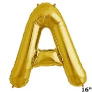 16" GOLD Letter A Mylar Foil Balloon 1 pc Party BackDrop Supply Decorations SALE