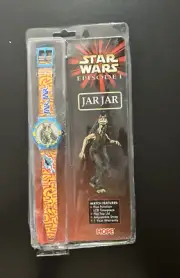 Rare 1999 Jar Jar Binks Watch Star Wars Episode 1 - In Damaged Package