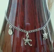 Starfish Seashell Turtle Stainless Steel Anklet Ankle Chain Bracelet Women Foot