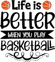 Fabric Panel 8"x8" Basketball 100% Cotton Quilting Panel Square AM1467