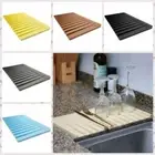 Kitchen Silicone Worktop Dish Drainer Drip Tray Large Sink Drying Rack Holder;