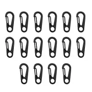 16pcs Flag Pole Plastic Nylon Hook Black 33mm Flag Pole Clip Snap Hooks Acces...