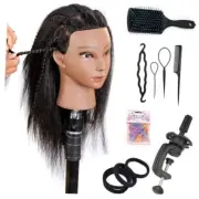 Mannequin Head Human Hair 16", Manikin Head with 100% Human Hair,Cosmetology