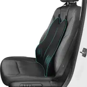 "Memory Foam Lumbar Support Pillow for Car - Back Pain Relief - Dual Straps"