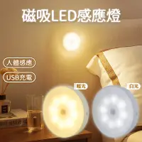 在飛比找蝦皮購物優惠-【磁吸LED感應燈】 圓形感應燈 LED感應燈 磁吸式 自動