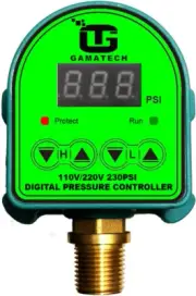 Gamatech 110V/220V Pressure Switch for Water Pump and Air Pump, Digital Adjustab