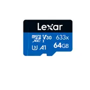Lexar Blue 64GB microSDXC UHS-I Card C10, A1, U3, V30