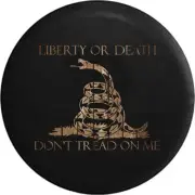 Spare Tire Cover Liberty or Death Don't Tread on Me Snake Fits Jeep Camper RV