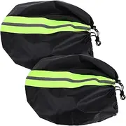 EXAOMBLE 2pcs Side Mirror Covers with Reflective Strips Fit Rearview Mirror Rain Guard Windscreen Cover for Frost and Snow Protection