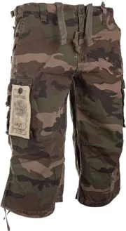 Mil-Tec Air Combat Prewash, cargo shorts , color: Woodland , size: XS