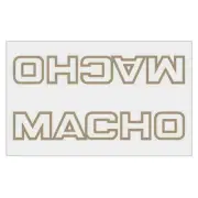 Cycle Pro - Macho Downtube gold on clear decal - old school bmx