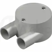 20x Matelec 2-WAY U-TYPE SHALLOW JUNCTION BOXES 20mm Snug Fit, Heavy Duty GREY
