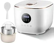 Low Sugar Rice Cooker, 3L Portable Rice Cooker, 5 Cooking Modes, 24-Hour Smart Appointment, 8 Hours Heat Preservation, Non-Stick Ceramic Glaze Interior, Removable, for Families with 1-6 People