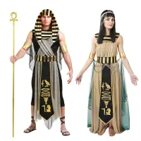 在飛比找蝦皮購物優惠-萬聖節成人情侶法老王后埃及埃及埃及豔后服裝女式男式古埃及埃及