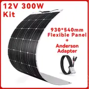 12V 300W Flexible Solar Panel Mono Caravan Boat Camping Portable Power RV Home