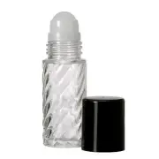 30 ml /1 oz. Extra Large Essential Oil Roll On, Empty, Swirl Design, 2-PACK