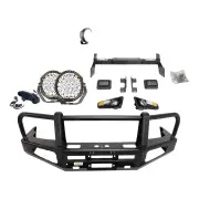 4X4FORCE Premium Armor 3 Loop Bumper Bullbar Drive Lights for Nissan Navara D22