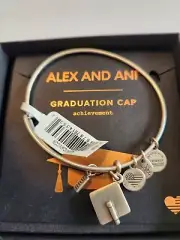 Alex And Ani Graduation Bracelet Silvertone Adjustable Brand New