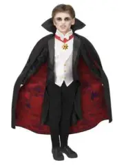 Vampire Boys Costume Universal Monsters Dracula Horror Halloween Scary Child