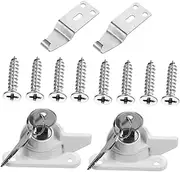 SHINEOFI 2 Pcs Sliding Window Lock with Key Theft Crescent Latch Hardware for Childproof Security and Easy Installation