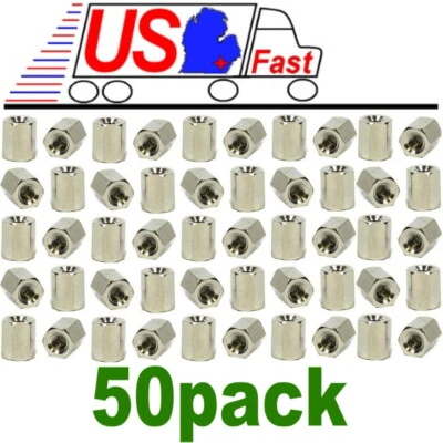 Lot50x/pk/pack D-Sub Cable Port/End/Bracket Computer Hex Nuts, 4-40 x 6mm long